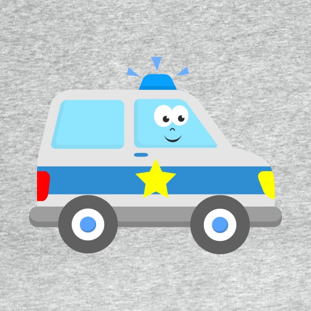 Kids Police Car by samshirts